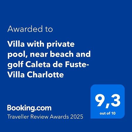Villa With Private Pool, Near Beach And Golf Caleta De Fuste- Villa Charlotte Costa De Antigua Kültér fotó